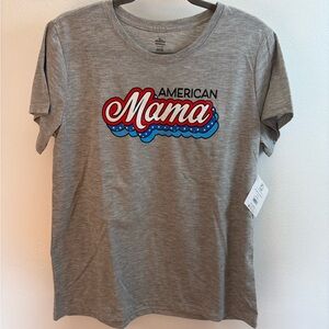 Celebrate Patriotic American Mama T-shirt L